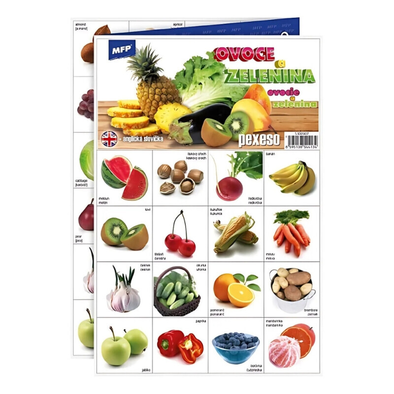 MFP Pexeso 3xA4 Ovoce a zelenina