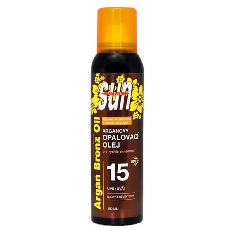 Vivaco Sun 150ml Arganový opalovací olej OF15(12/krt)
