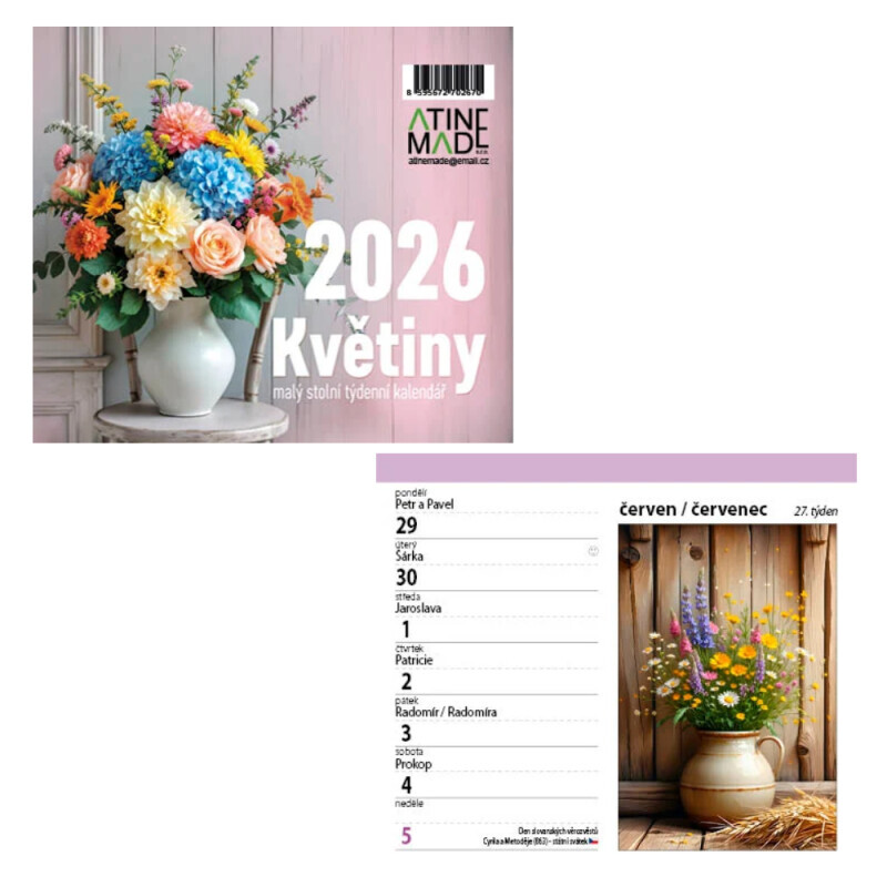 Atinemade Kalendář Květiny (10/krt)