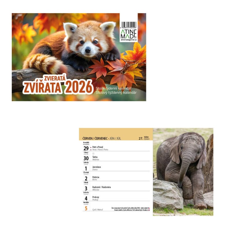 Atinemade Kalendář Zvířata (10/krt)