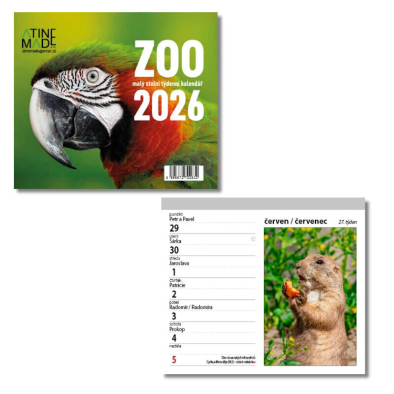 Atinemade Kalendář  Zoo (10/krt)