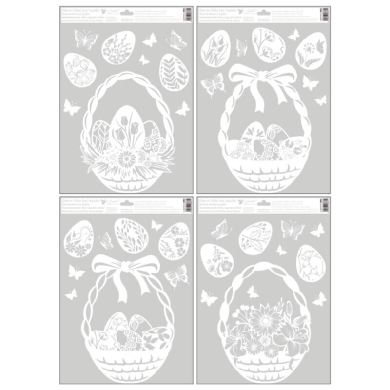 Velikonoční okenní fólie 30*42cm košík (80/bal 240/krt)