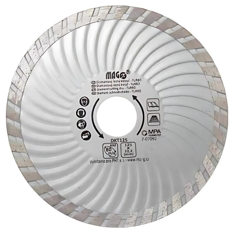 Diamantový kotouč TURBO 125x22,2mm