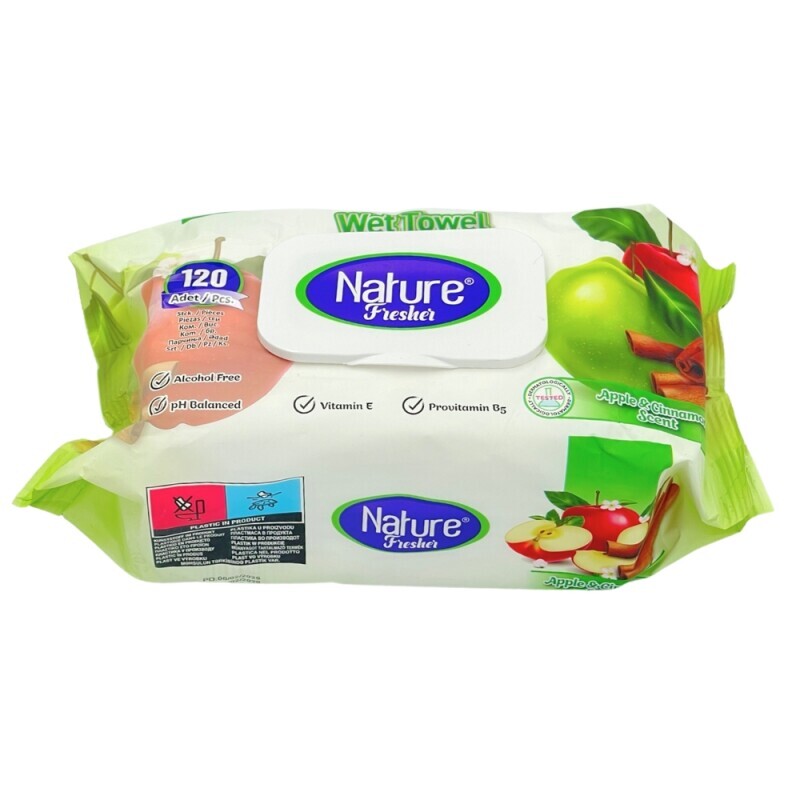 Nature Fresher Vlh.ubrousky 120ks Apple Cinnamon (12/bal)