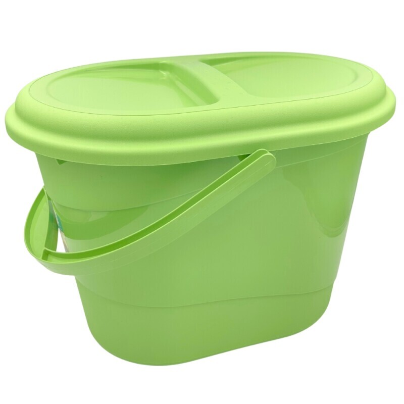 Vědro oválné+víkem 13L eco line zelená(6/krt)