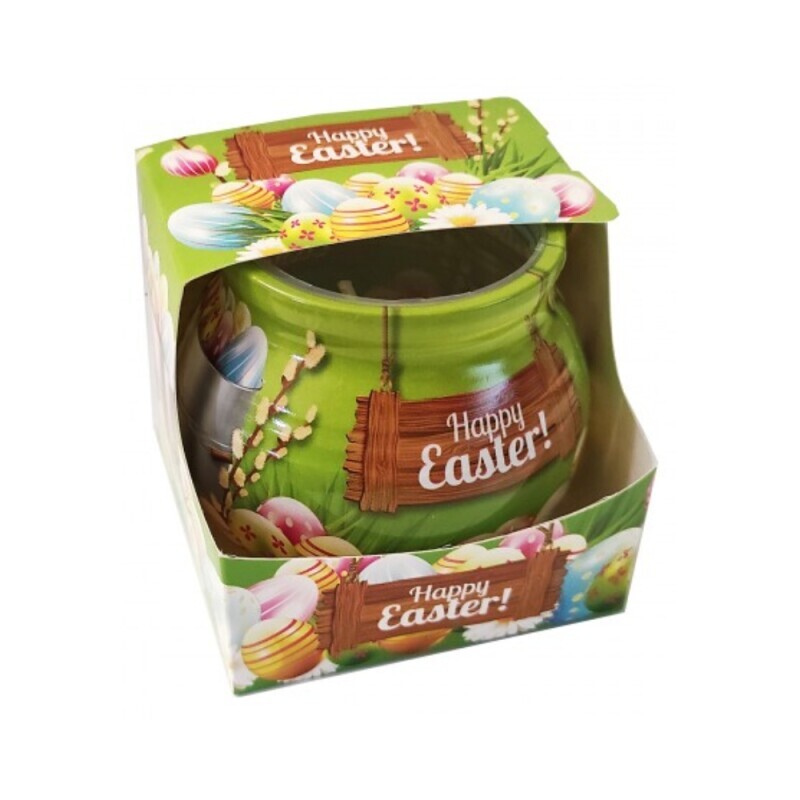 Admit Svíčka ve skle 85g Happy Easter Green (12/krt)