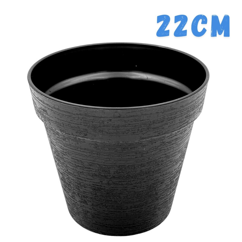 Květináč Loft Ø22 Black(20/bal)