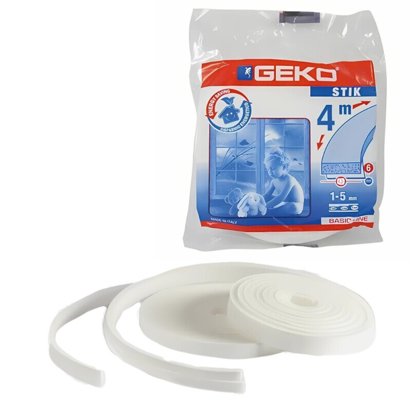 GEKO-Těsnění do oken samolepící molitan 25x6mm/4m-bílé(10/bal)