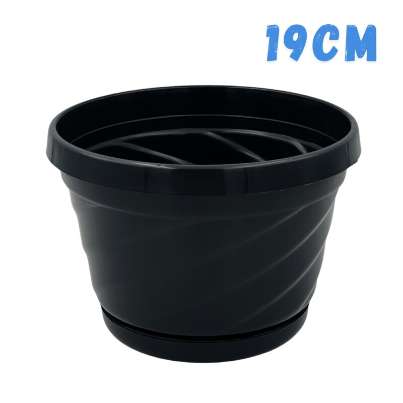 Květináč Malaga Ø19 Anthracite(10/bal)