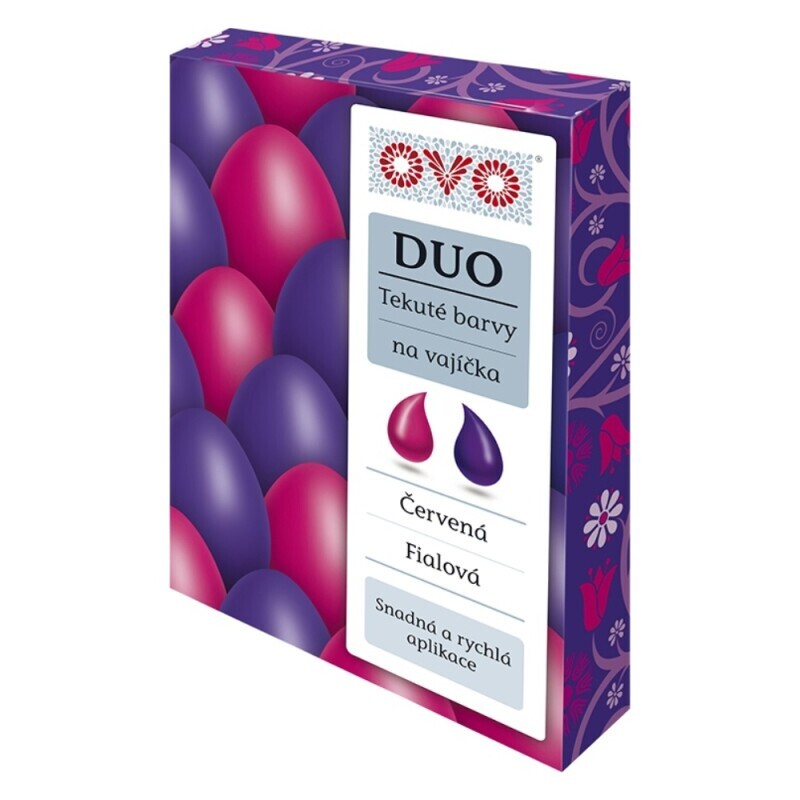OVO Tekuté barvy na vajíčka 2*20ml červ/fial (10/krt)