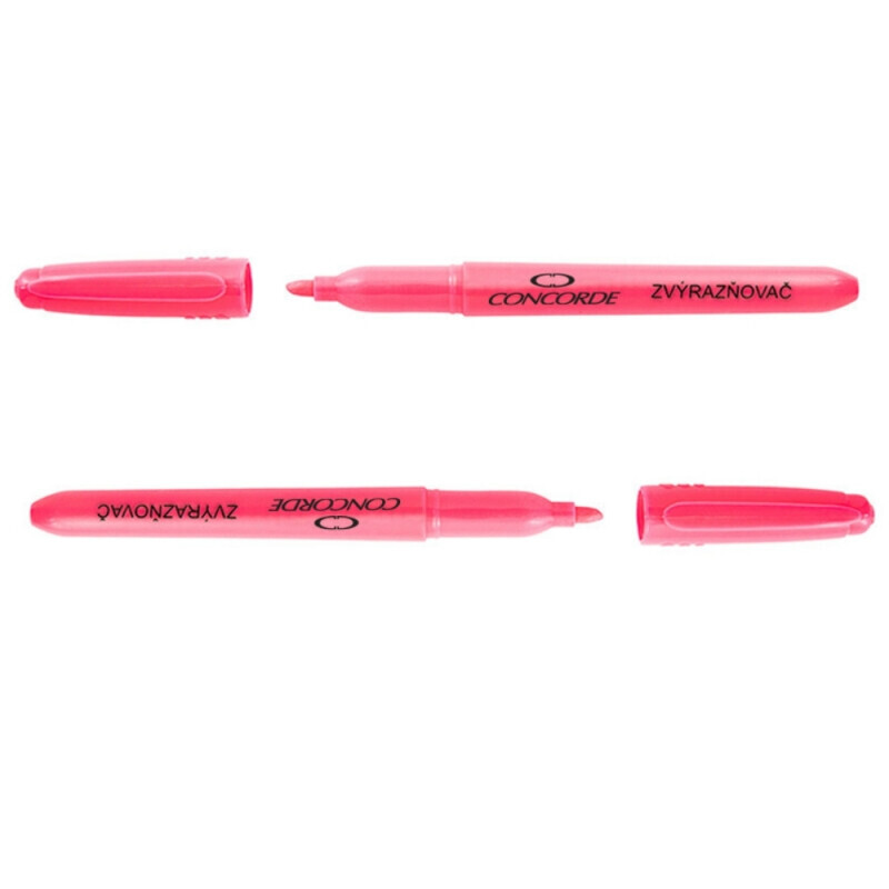 Concorde Zvýrazňovač zkosený hrot 1-4mm růžová (12/bal 144/krt)