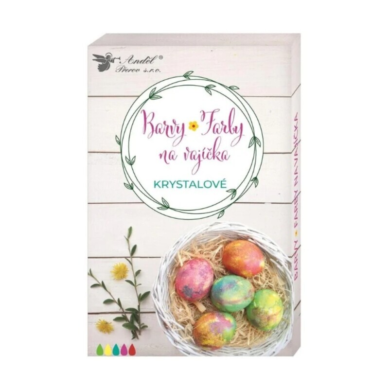 Velikonoční barvy na vajíčka 5ks gelové krystalové (10/bal 90/krt)