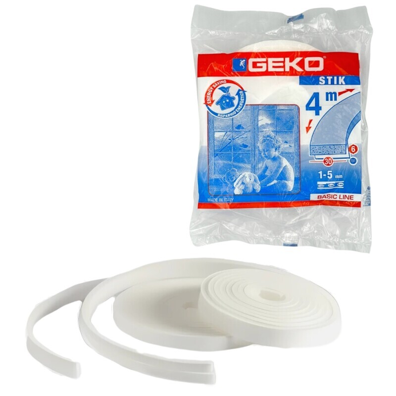 GEKO-Těsnění do oken samolepící molitan 30x6mm/4m-bílé(10/bal)