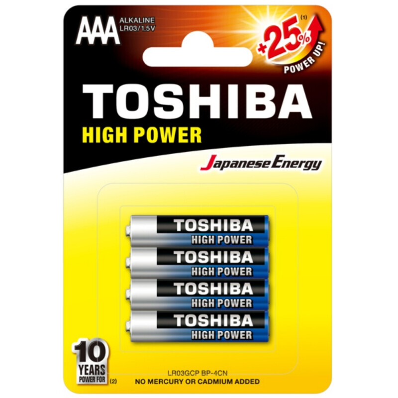 Toshiba Bateria Alka AAA LR03GCP 4ks(12/bal 48/krt)