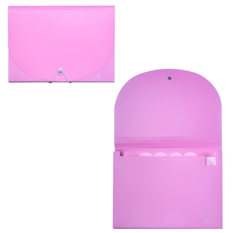 Concorde Desky s gumou A4 7 kapes pastel růžová(24/krt)