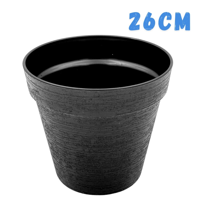 Květináč Loft Ø26 Black(15/bal)