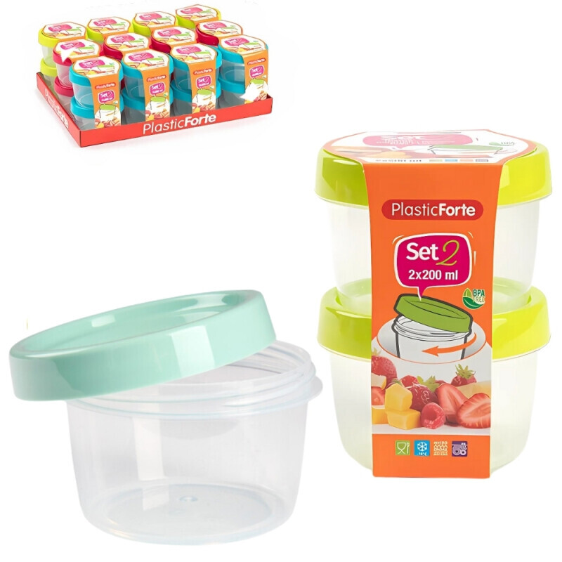 P.Forte Dóza plast set kul.2*200ml Color (12/bal)