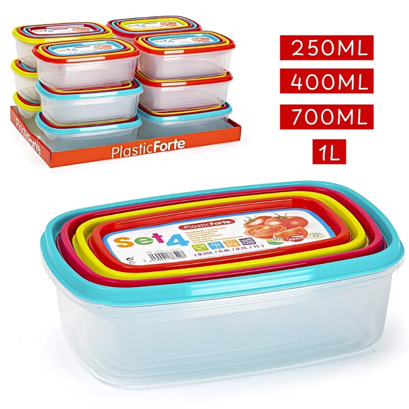 P.Forte Dóza plast set 250/400/700/1000ml (12/bal)