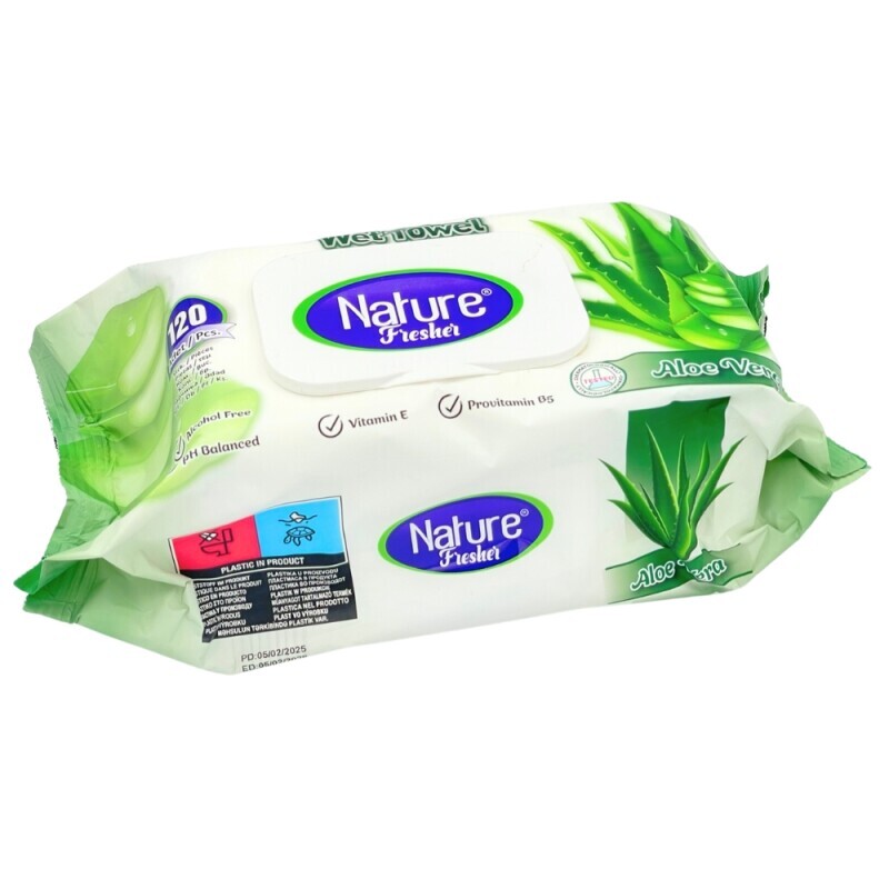 Nature Fresher Vlh.ubrousky 120ks Aloe Vera (12/bal)