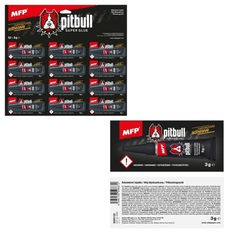 MFP Lepidlo sekundové Pitbull 3g (12/krt)