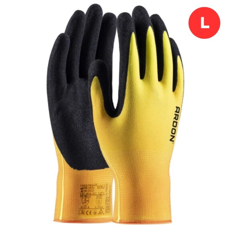 Ardon Rukavice Creatron 9/L černá neon (12/bal 120/krt)
