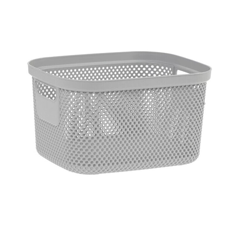 Úložný koš rattan 27x21,5x15 6L šedá (6/krt)