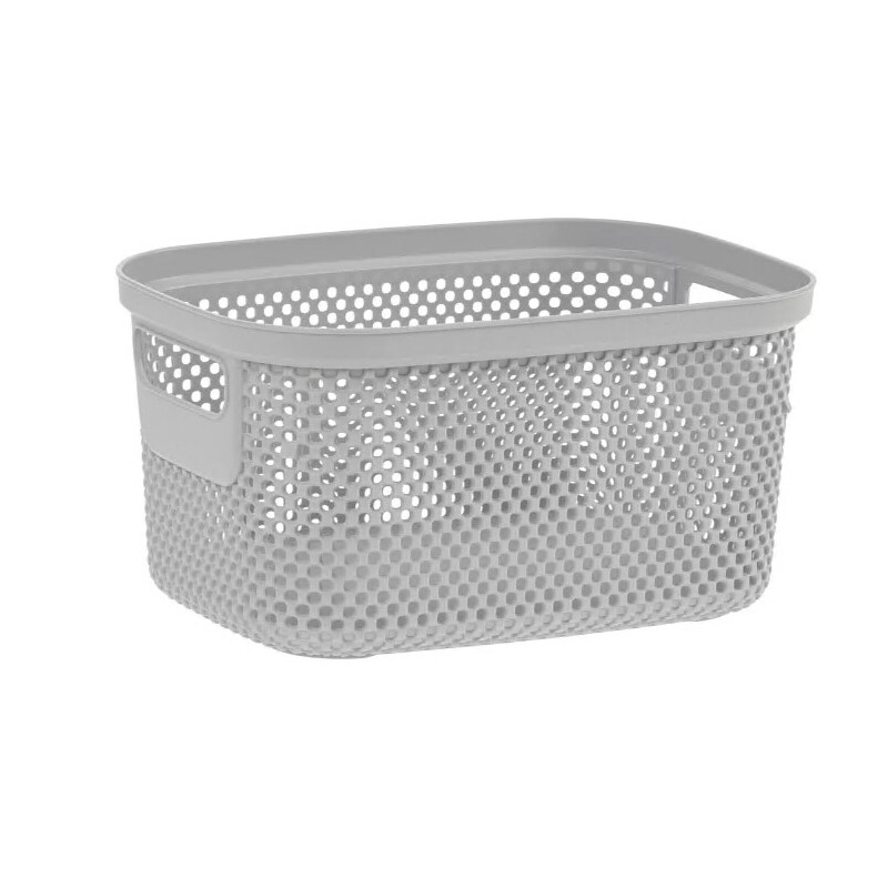 Úložný koš rattan 23,5x17x12 3,5L šedá (6/krt)