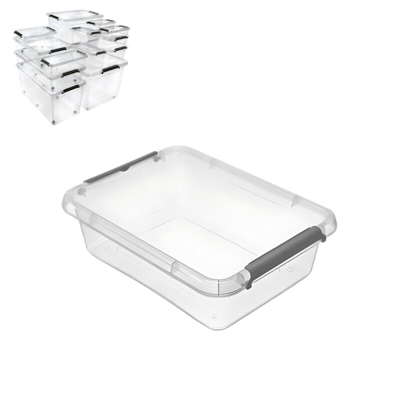 Úložný box+víkem průhl. 6,5L(5/krt)