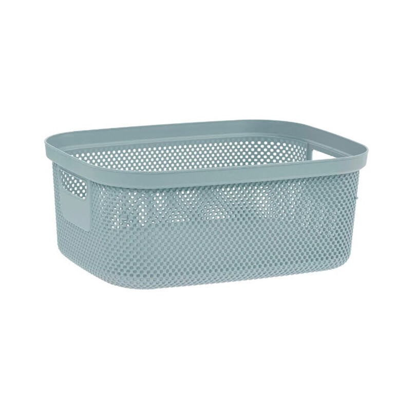 Úložný koš rattan 38x28,5x15 12L modrá (6/krt)