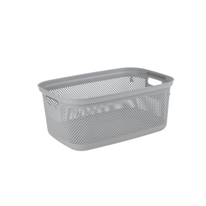 Koš na prádlo rattan 53X34,5X22,5 30L šedá (5/krt)