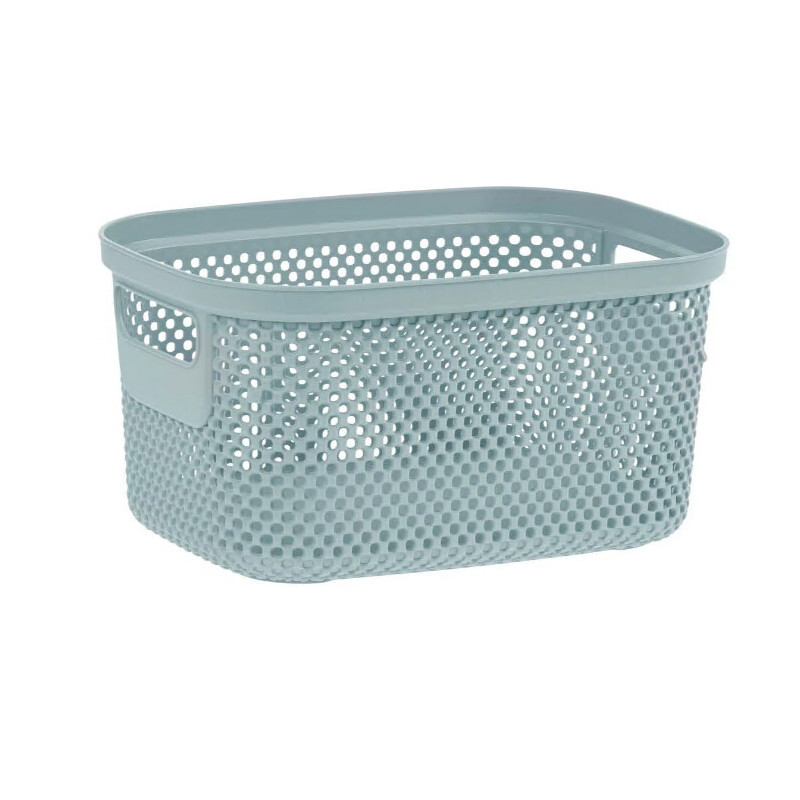 Úložný koš rattan 23,5x17x12 3,5L modrá (6/krt)