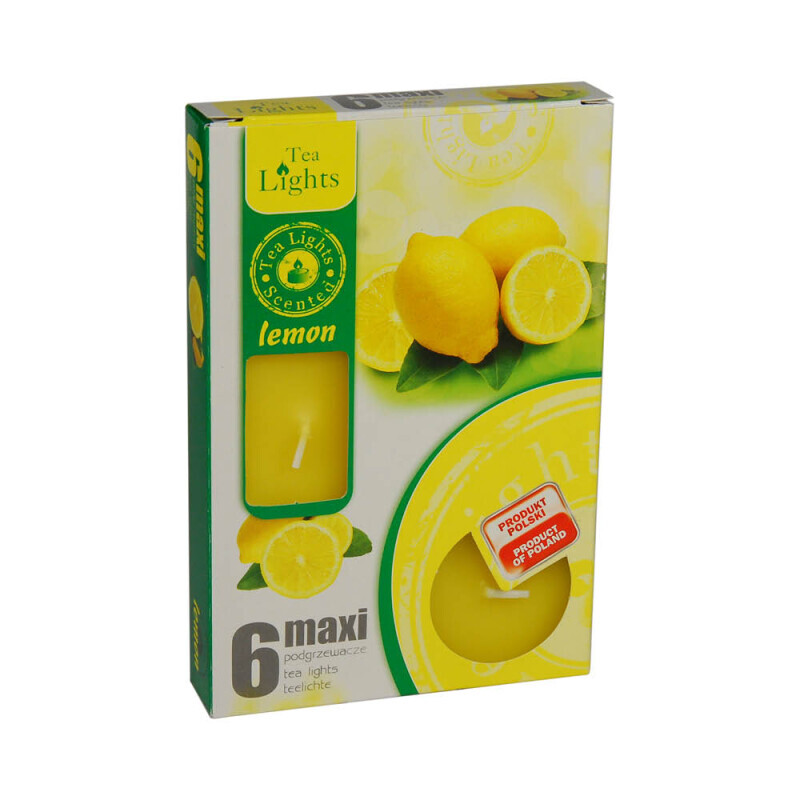 Admit Svíčka čajová Maxi 6ks Lemon (8/bal)