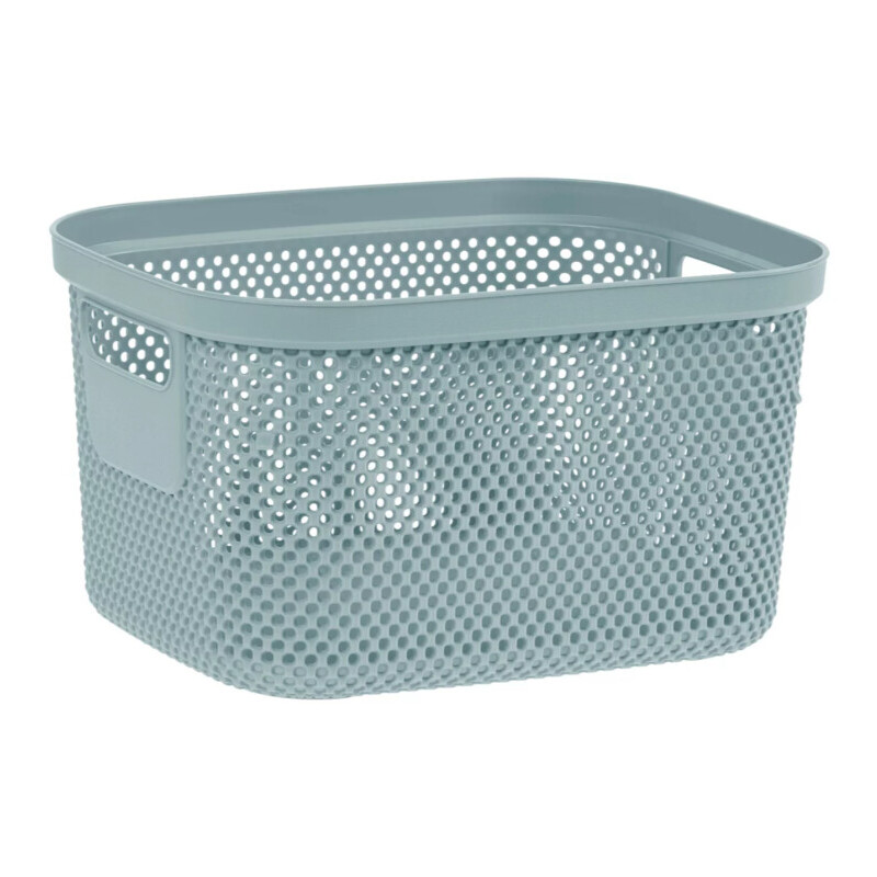 Úložný koš rattan 27x21,5x15 6L modrá (6/krt)