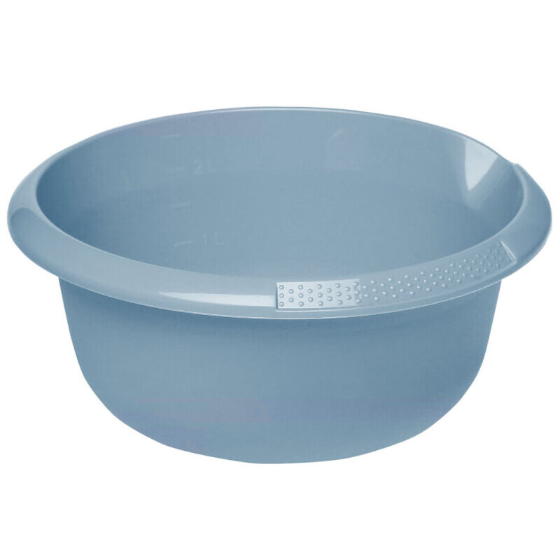 Miska kulatá s výlevkou Ø 24x10 2,5L modrá (10/krt)