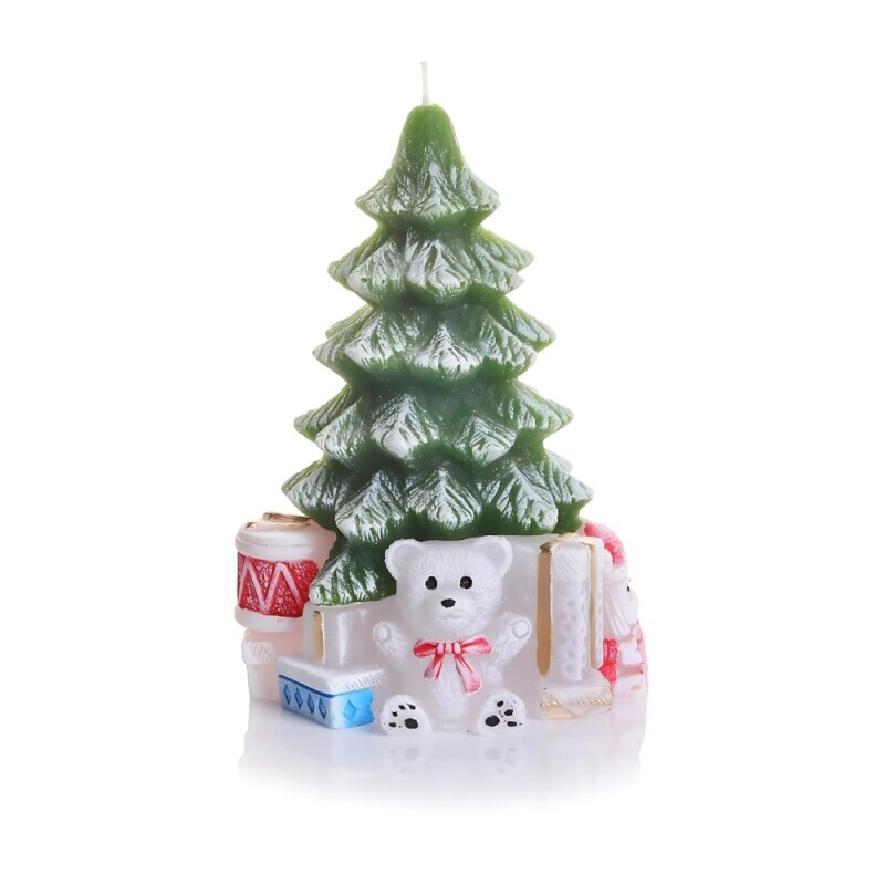 Bartek Svíčka Christmas Tree 95x150 with gifts 365g Green(12/krt)