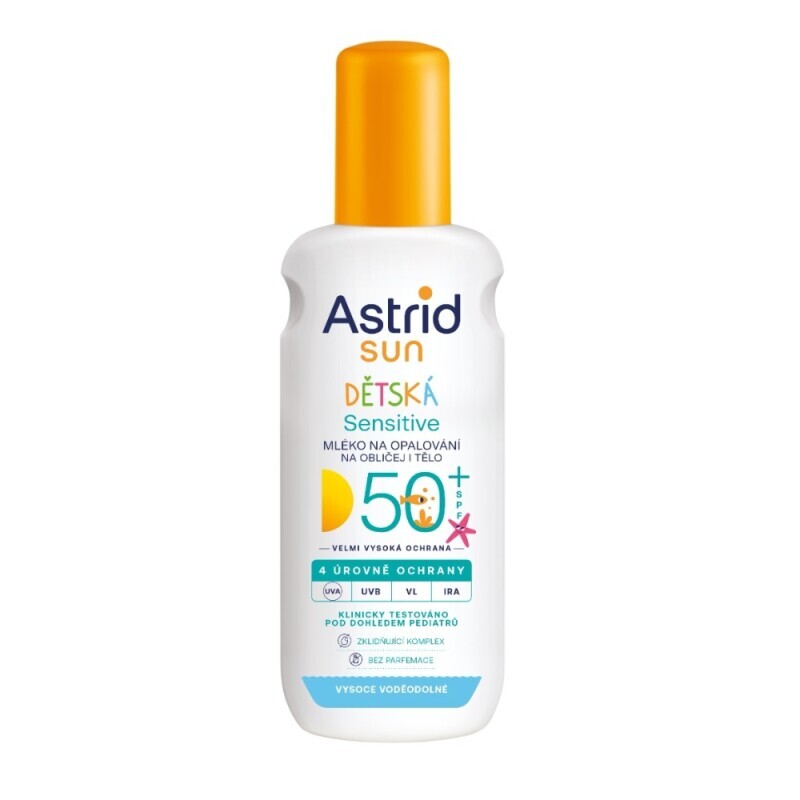 Astrid Sun 150ml Sensitive Dětské mléko sprej OF50+(6/krt)