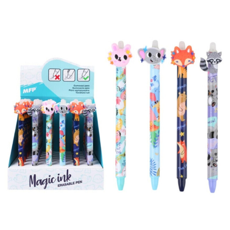 MFP Kuličkové pero gumovací Cute Animal, 0,5, modré (36/krt)