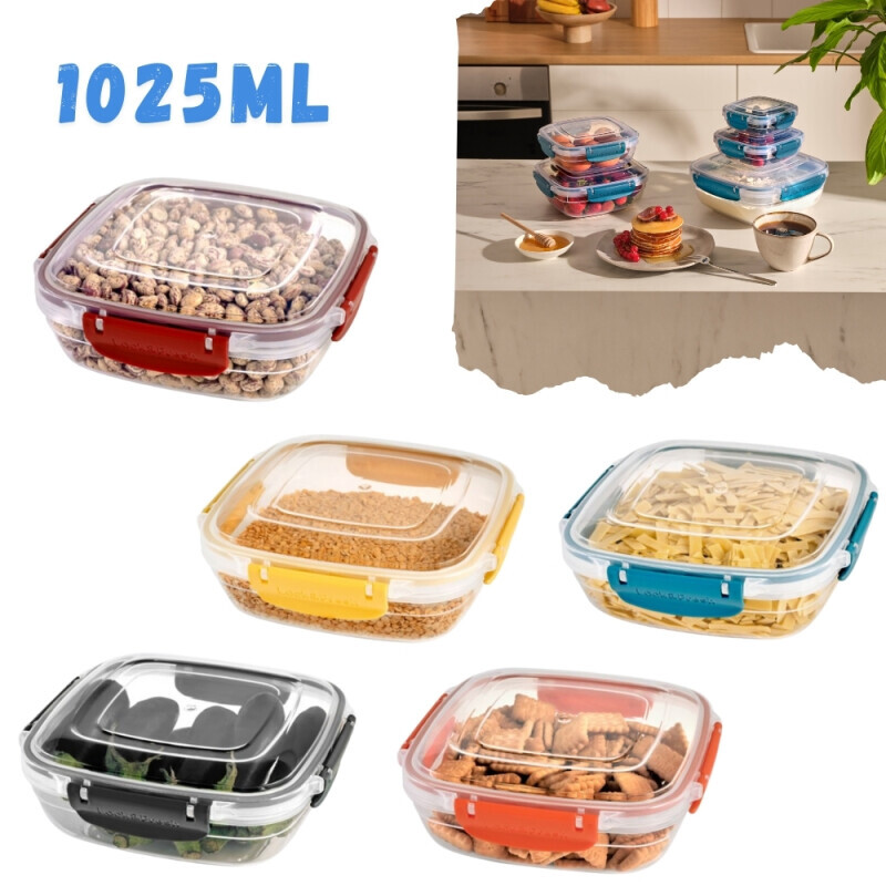 Dunya Dóza plast L&F square 1025ml (12/krt)
