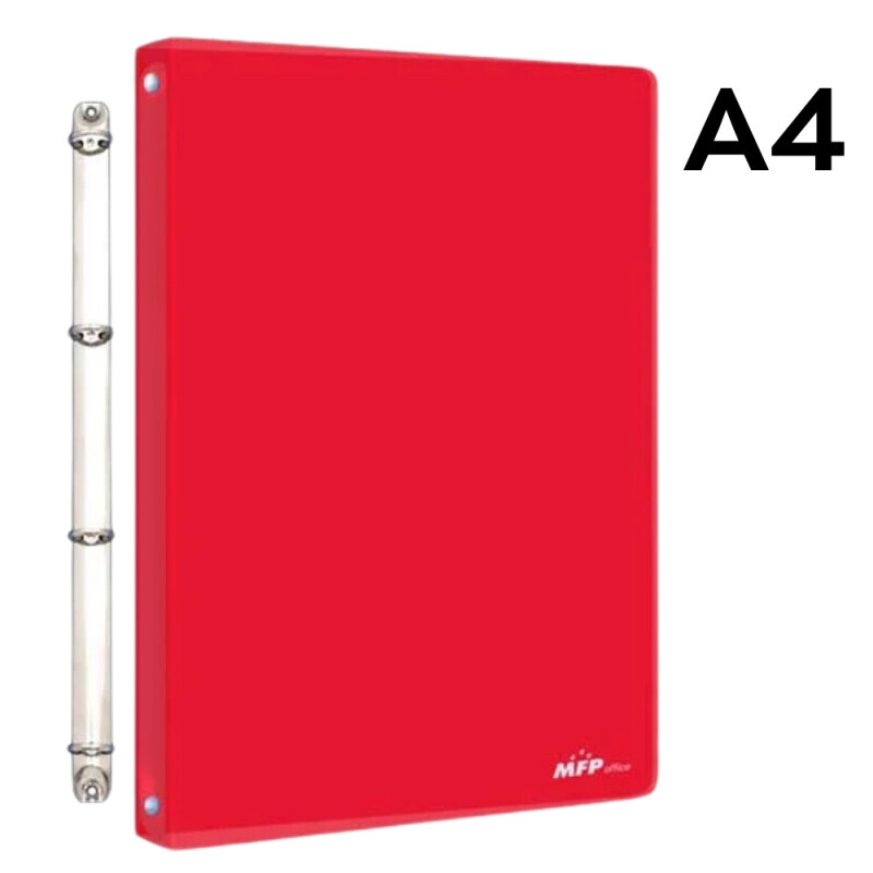 MFP Pořadač M 4-kroužek červený PP A4 (30/krt)