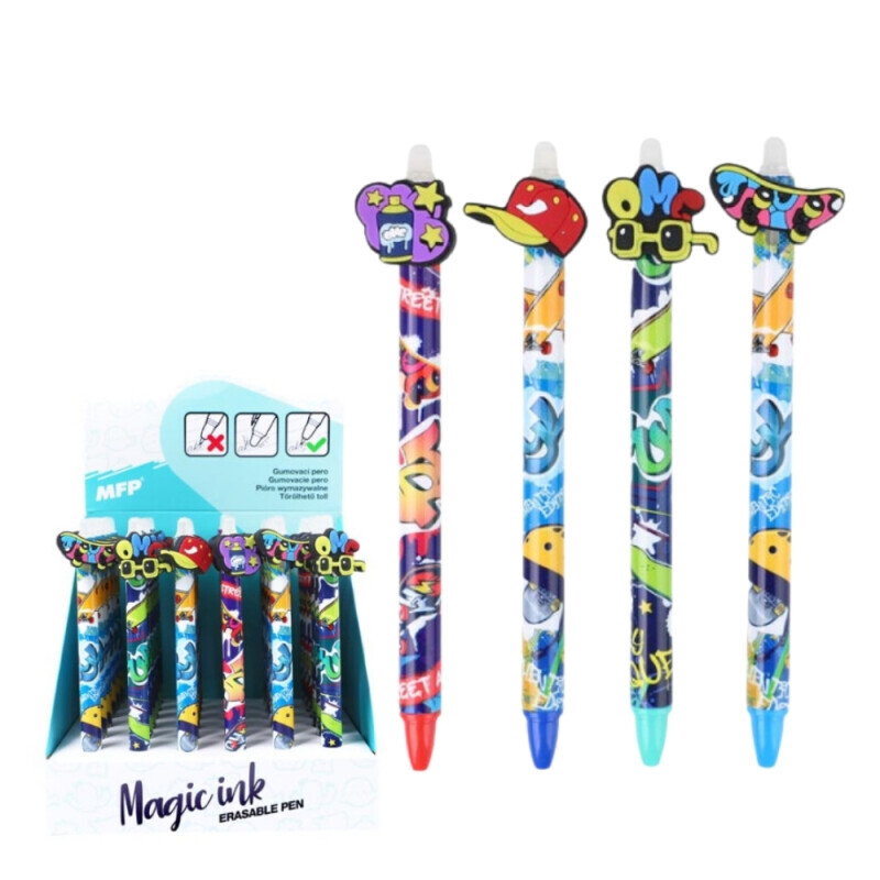 MFP Kuličkové pero gumovací Young Style, 0,5, modré (36/krt)