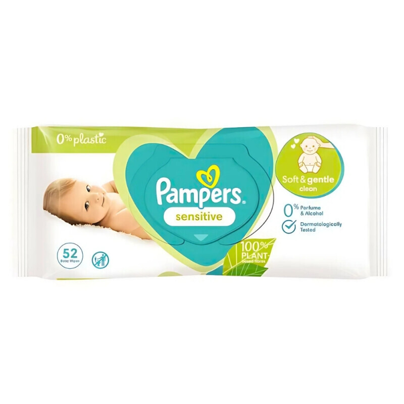 Pampers Vlh.ubrousky 52ks Sensitive  (12/krt)