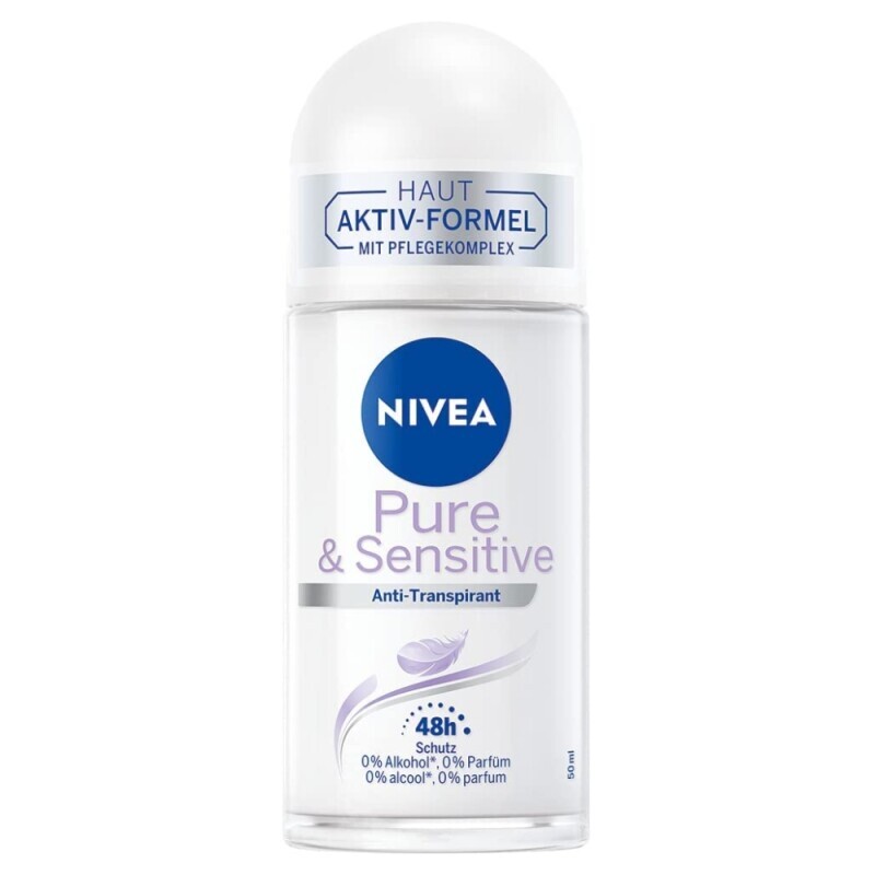 Nivea 50ml Roll-On F Pure&Sensitive(6/krt)