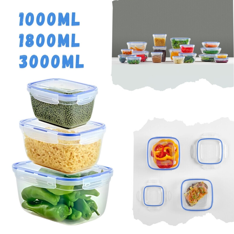 Dunya Dóza plast L&F obdél. set 1000/1800/3000ml(12/krt)