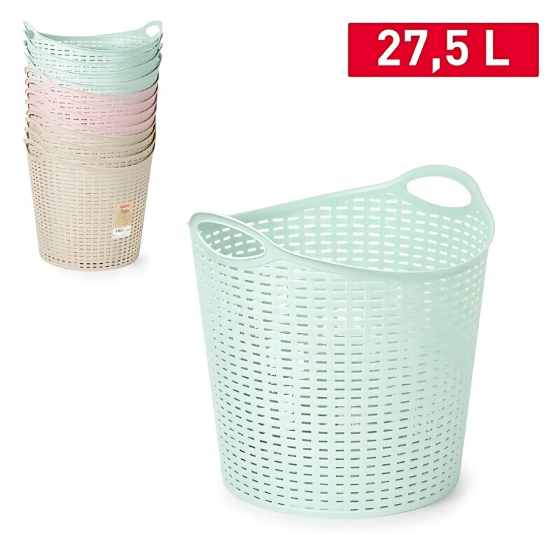 P.Forte Košík plast Rattan s uchem 27,5l SURT (12/bal)
