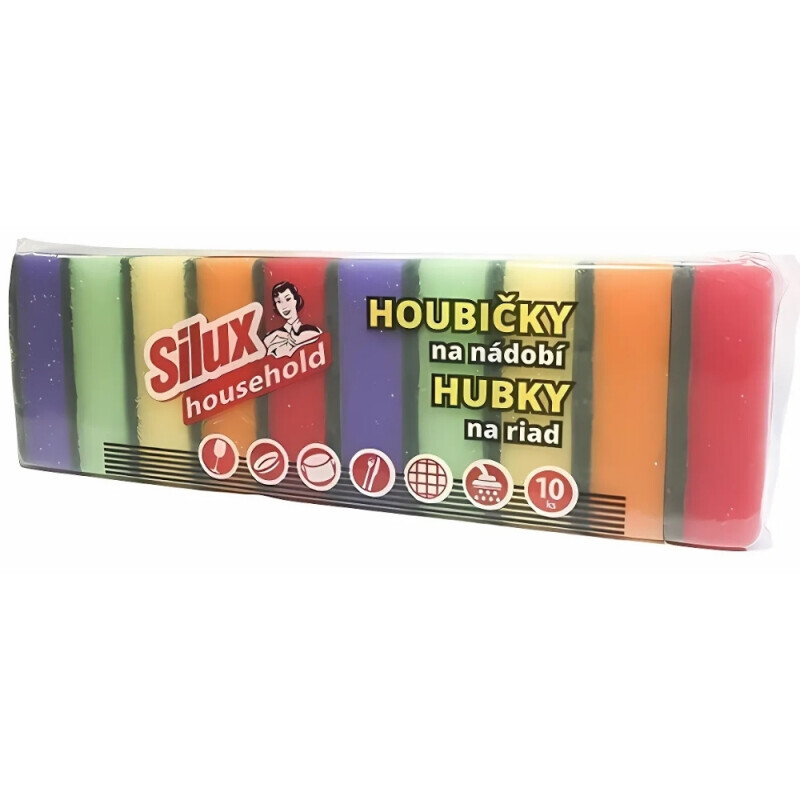 Silux houbičky na nádobí 10ks (40/krt)
