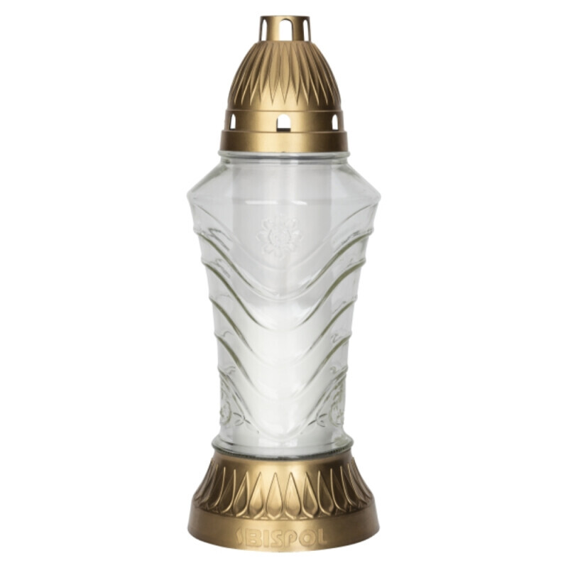 Bispol Svíčka hřbitovní sklo 170g/2dni 4071 White(5/krt)
