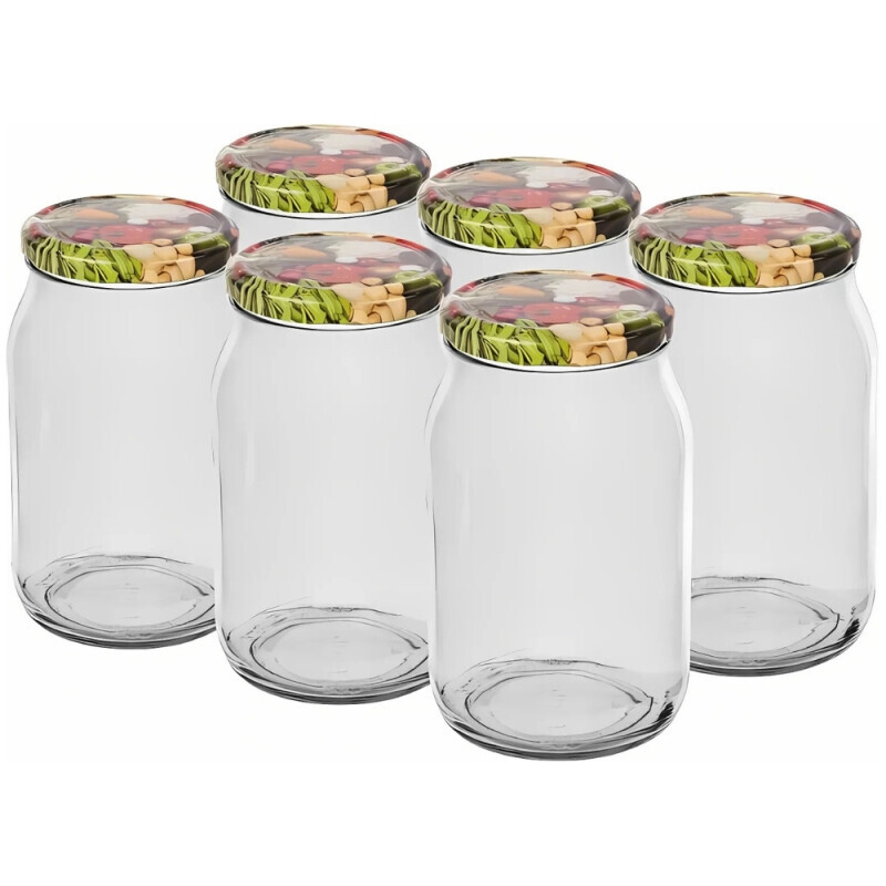 Sklenice zavařovací s víčkem 900ml Ø82 8ks