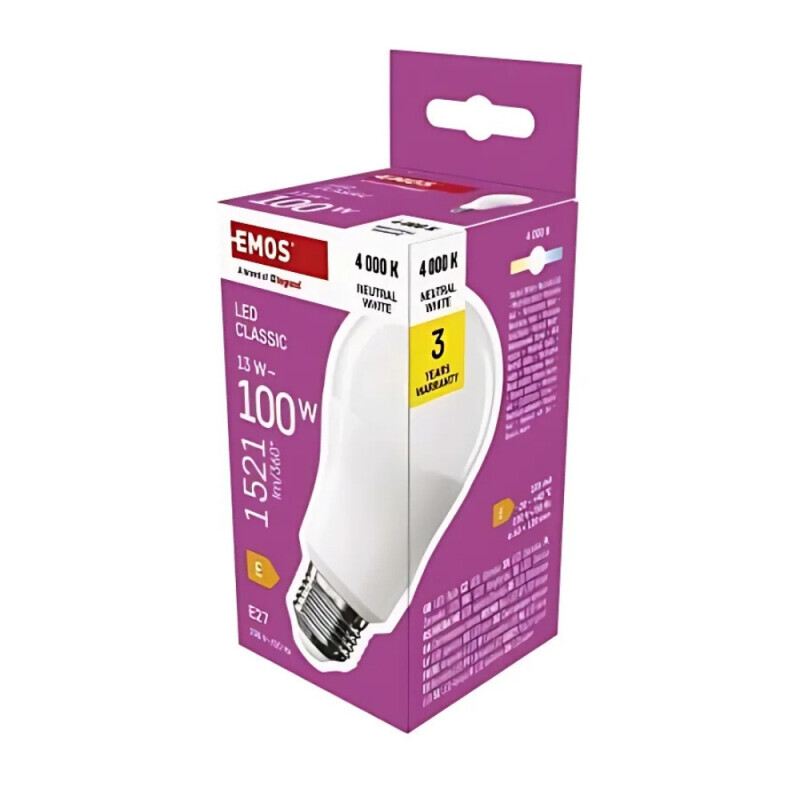 Emos žárovka led 13W(100W) E27 NW (10/bal 20/krt)