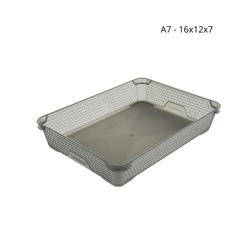 Mini košík A7 šedá 16x12x7(10/krt)