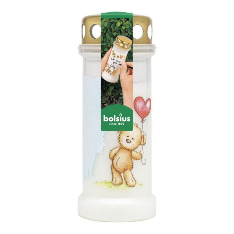 Bolsius Svíčka hřbitovní medvídek (12/krt)